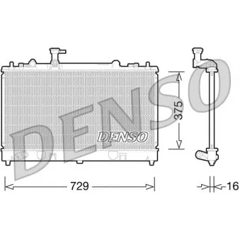 Radiateur, refroidissement du moteur DENSO DRM44028
