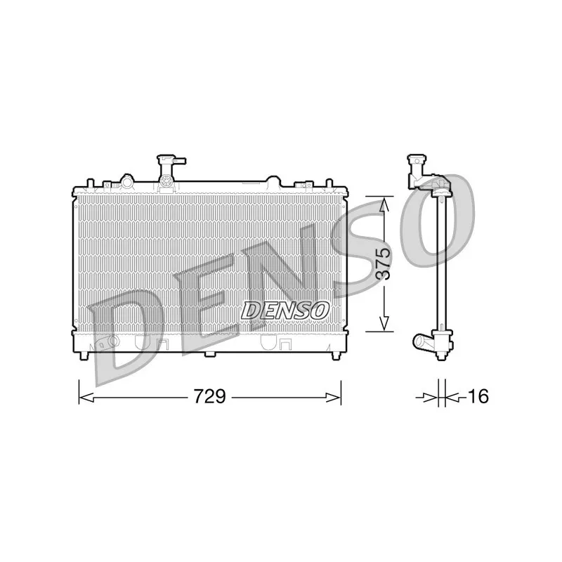 Radiateur, refroidissement du moteur DENSO DRM44028