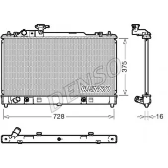 Radiateur, refroidissement du moteur DENSO DRM44029