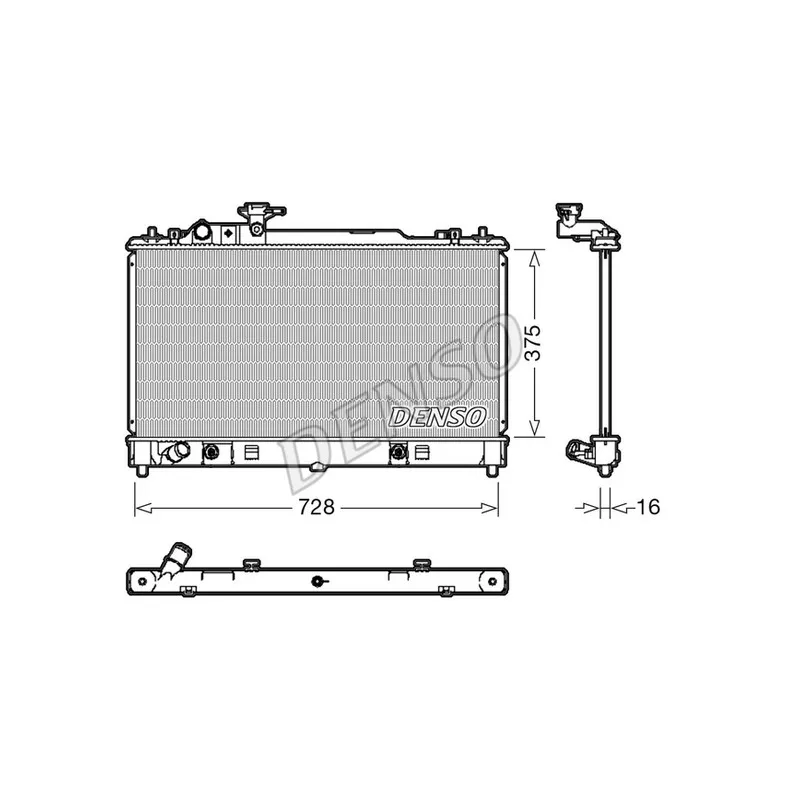 Radiateur, refroidissement du moteur DENSO DRM44029