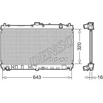 Radiateur, refroidissement du moteur DENSO DRM44031