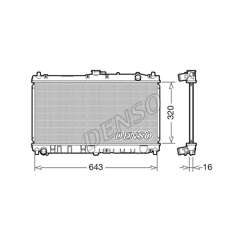 Radiateur, refroidissement du moteur DENSO DRM44031