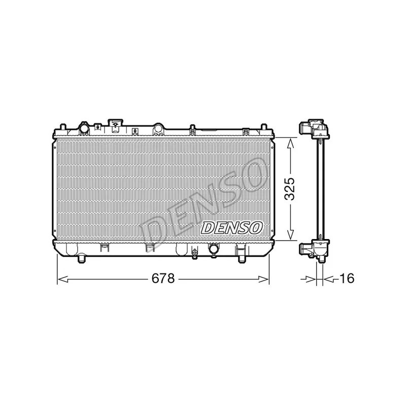 Radiateur, refroidissement du moteur DENSO DRM44032