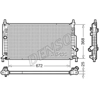 Radiateur, refroidissement du moteur DENSO DRM44034