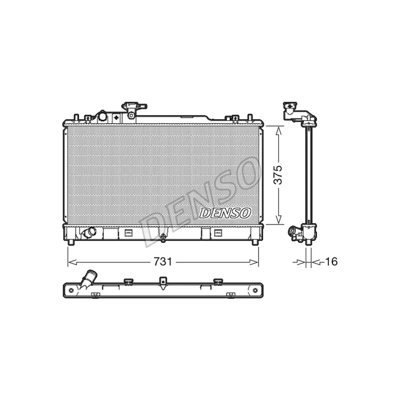 Radiateur, refroidissement du moteur DENSO DRM44036
