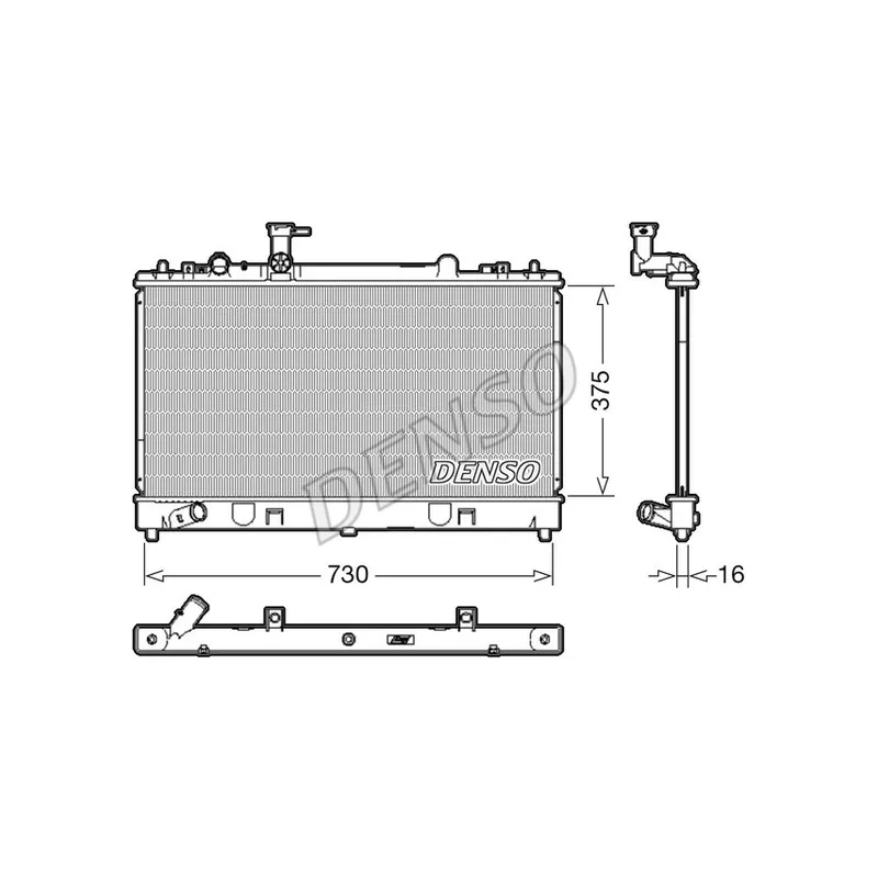 Radiateur, refroidissement du moteur DENSO DRM44037