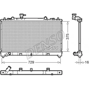 Radiateur, refroidissement du moteur DENSO DRM44038