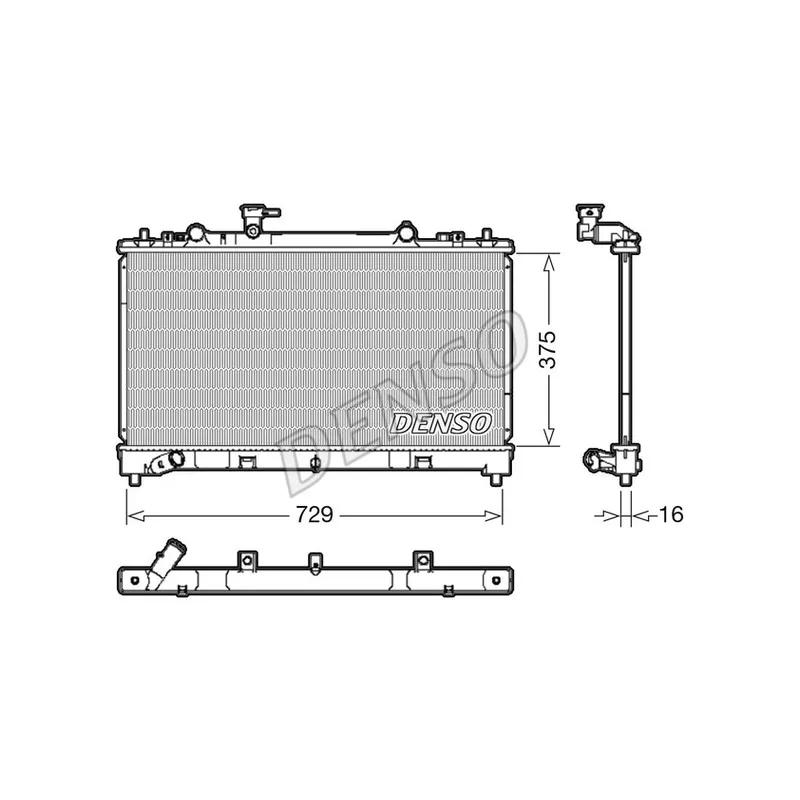 Radiateur, refroidissement du moteur DENSO DRM44038