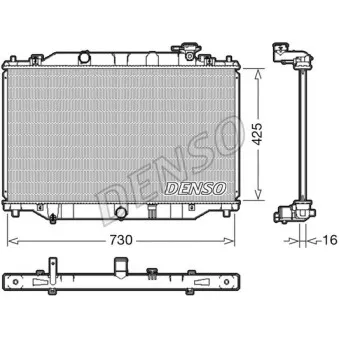 Radiateur, refroidissement du moteur DENSO DRM44039