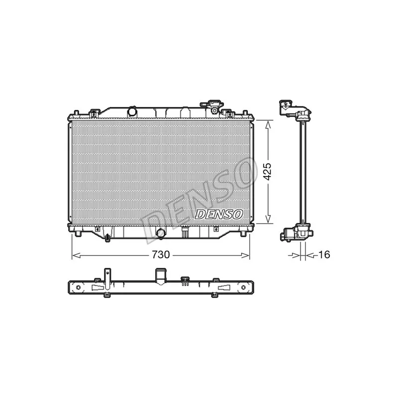 Radiateur, refroidissement du moteur DENSO DRM44039