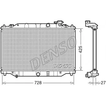 Radiateur, refroidissement du moteur DENSO DRM44040