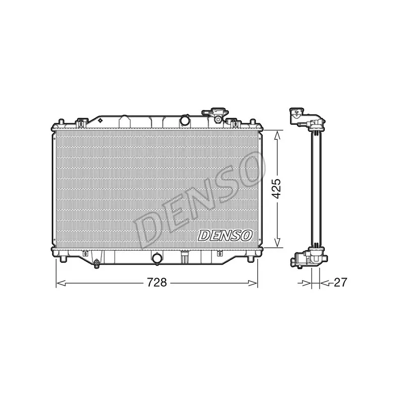 Radiateur, refroidissement du moteur DENSO DRM44040