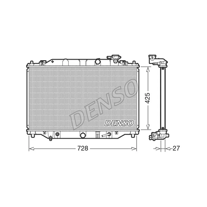 Radiateur, refroidissement du moteur DENSO DRM44041