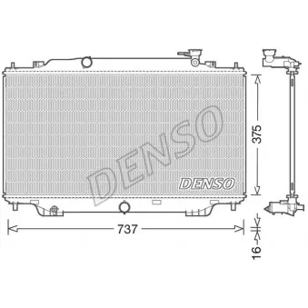 Radiateur, refroidissement du moteur DENSO DRM44042