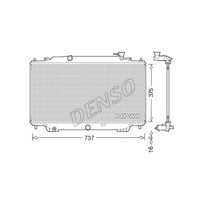 Radiateur, refroidissement du moteur DENSO DRM44042
