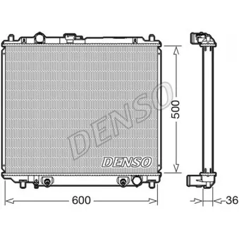 Radiateur, refroidissement du moteur DENSO DRM45003