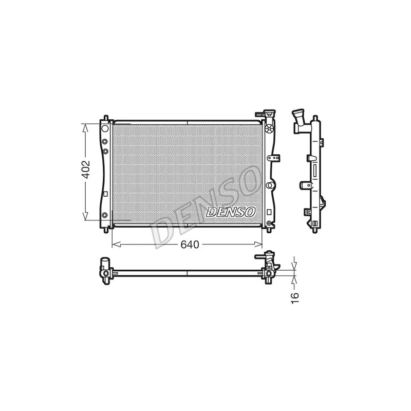 Radiateur, refroidissement du moteur DENSO DRM45005