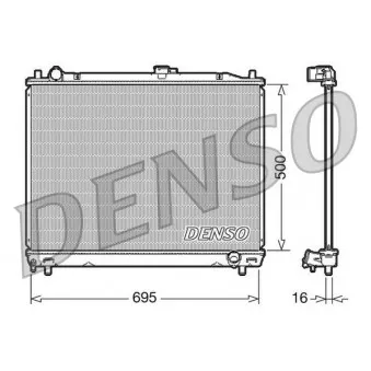 Radiateur, refroidissement du moteur DENSO DRM45008