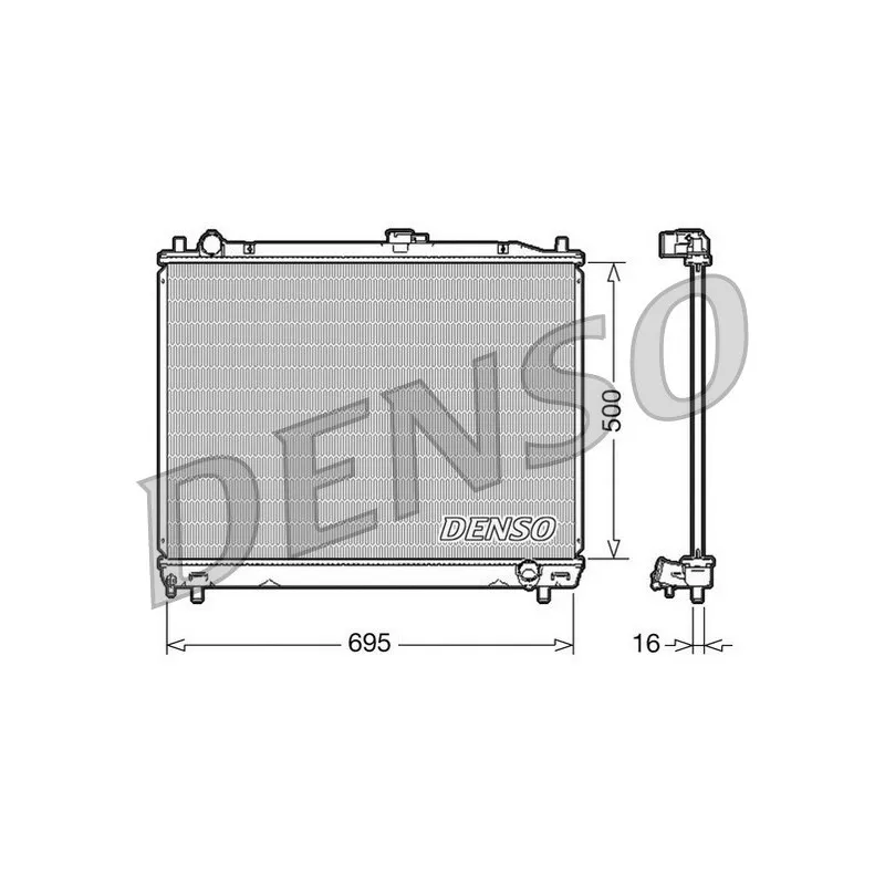 Radiateur, refroidissement du moteur DENSO DRM45008