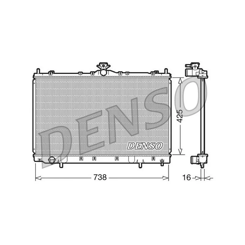 Radiateur, refroidissement du moteur DENSO DRM45012