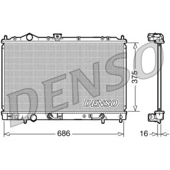 Radiateur, refroidissement du moteur DENSO DRM45021