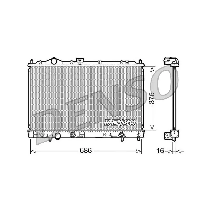 Radiateur, refroidissement du moteur DENSO DRM45021