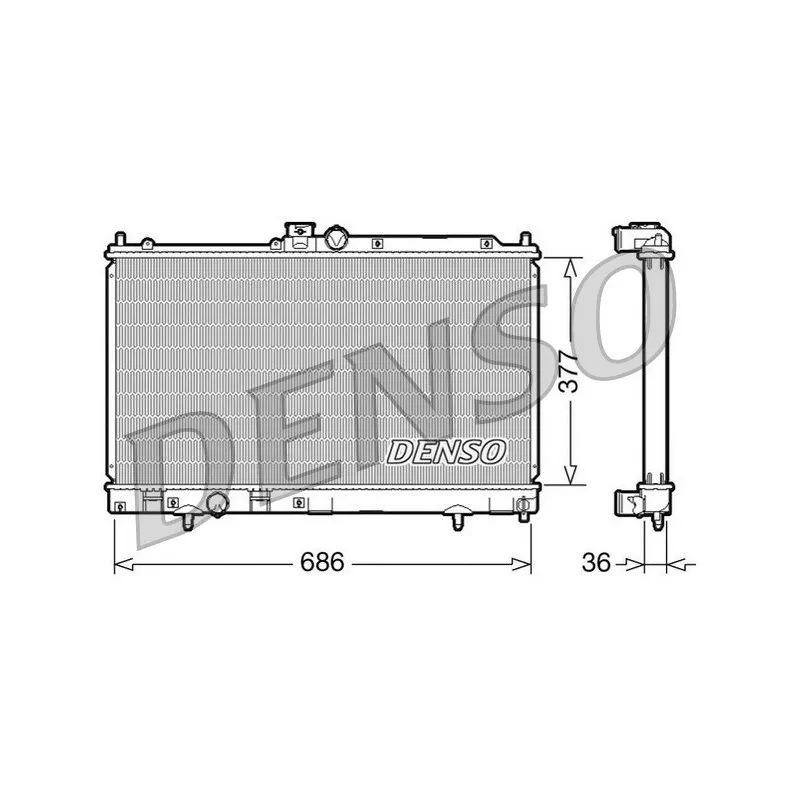 Radiateur, refroidissement du moteur DENSO DRM45022