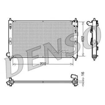 Radiateur, refroidissement du moteur DENSO DRM45023