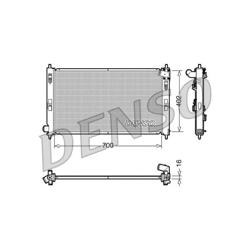 Radiateur, refroidissement du moteur DENSO DRM45023