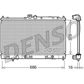 Radiateur, refroidissement du moteur DENSO DRM45024