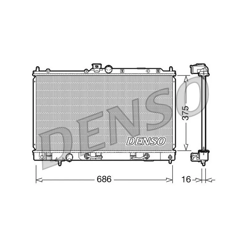 Radiateur, refroidissement du moteur DENSO DRM45024