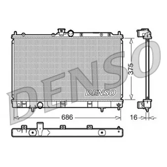 Radiateur, refroidissement du moteur DENSO DRM45025