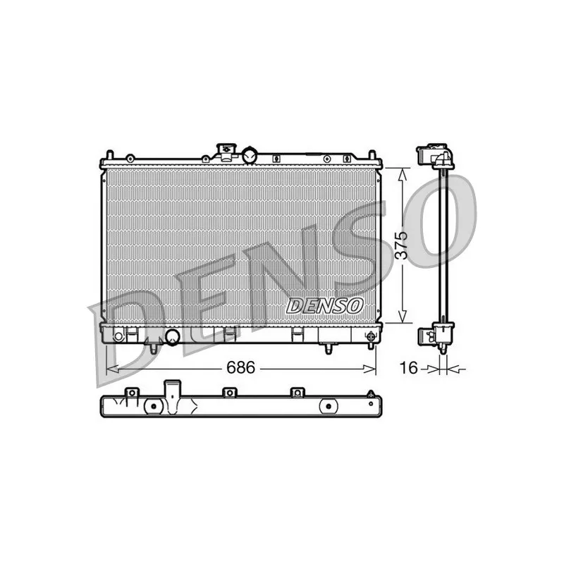 Radiateur, refroidissement du moteur DENSO DRM45025