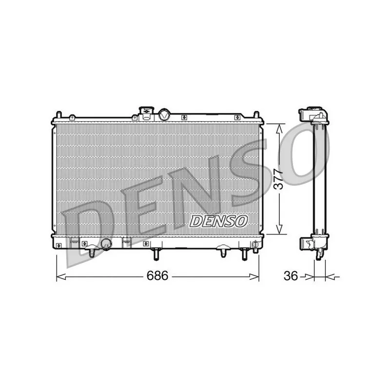 Radiateur, refroidissement du moteur DENSO DRM45026