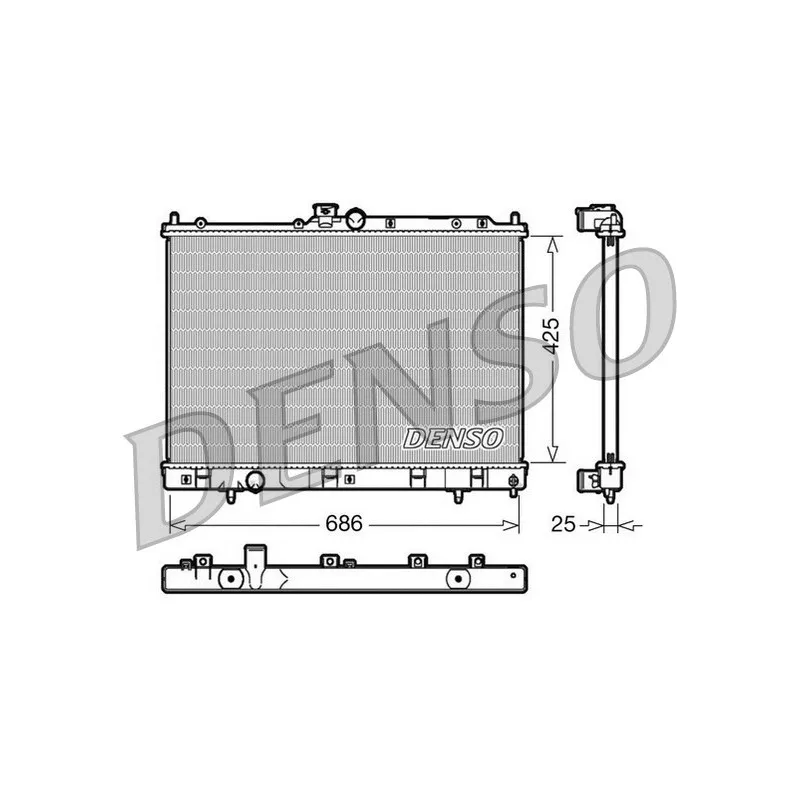 Radiateur, refroidissement du moteur DENSO DRM45028