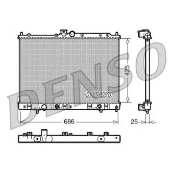 Radiateur, refroidissement du moteur DENSO DRM45030