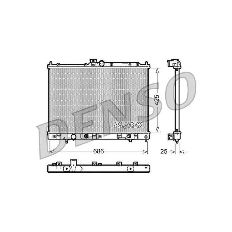 Radiateur, refroidissement du moteur DENSO DRM45030