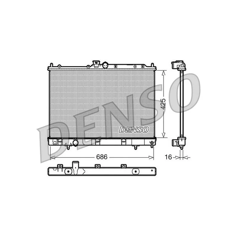 Radiateur, refroidissement du moteur DENSO DRM45031
