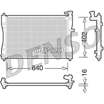Radiateur, refroidissement du moteur DENSO DRM45033