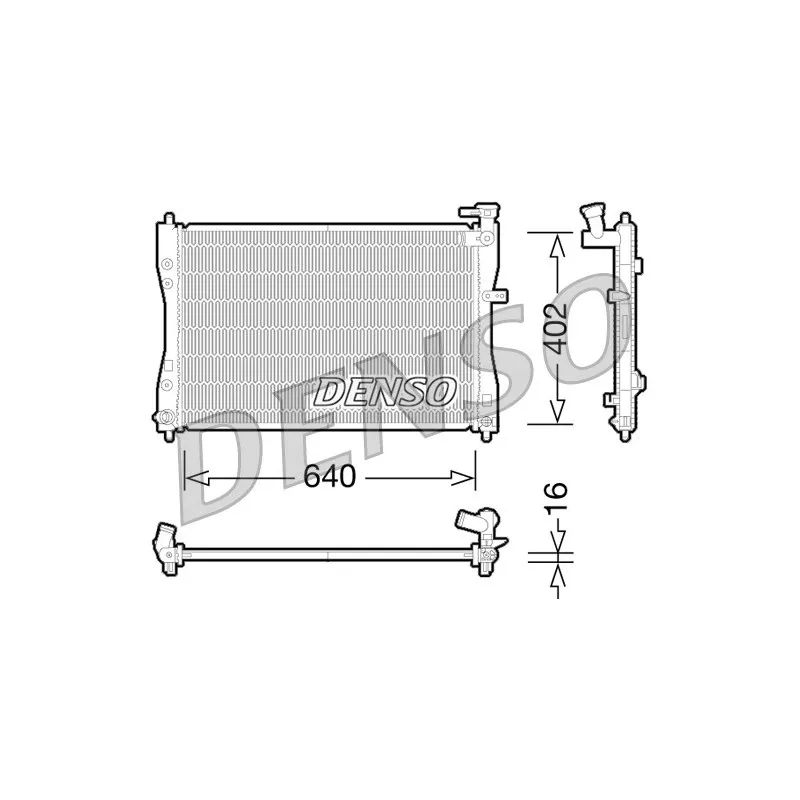 Radiateur, refroidissement du moteur DENSO DRM45033