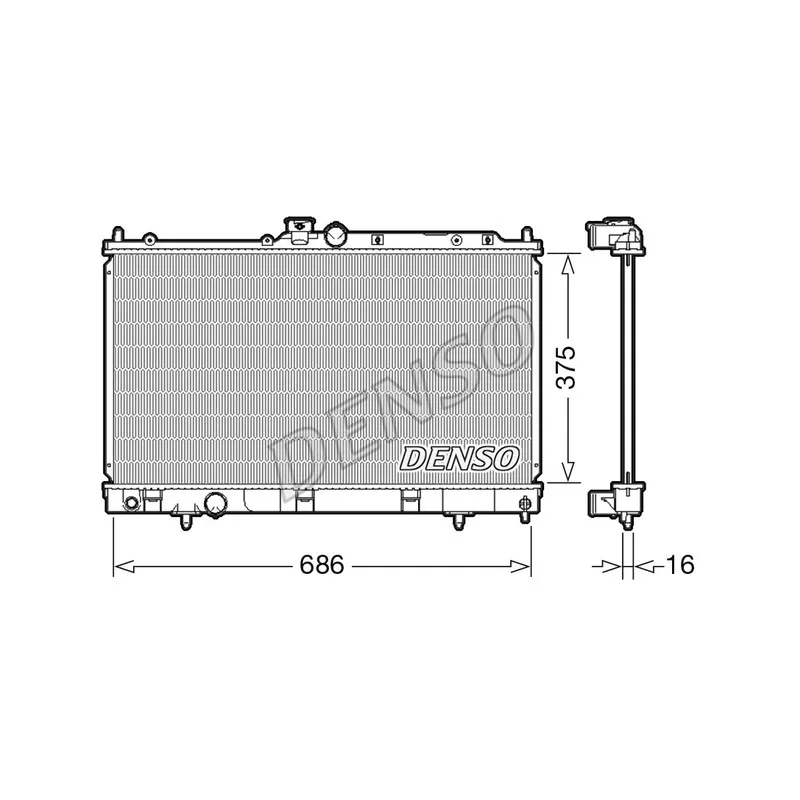 Radiateur, refroidissement du moteur DENSO DRM45036