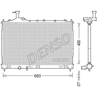 Radiateur, refroidissement du moteur DENSO DRM45038