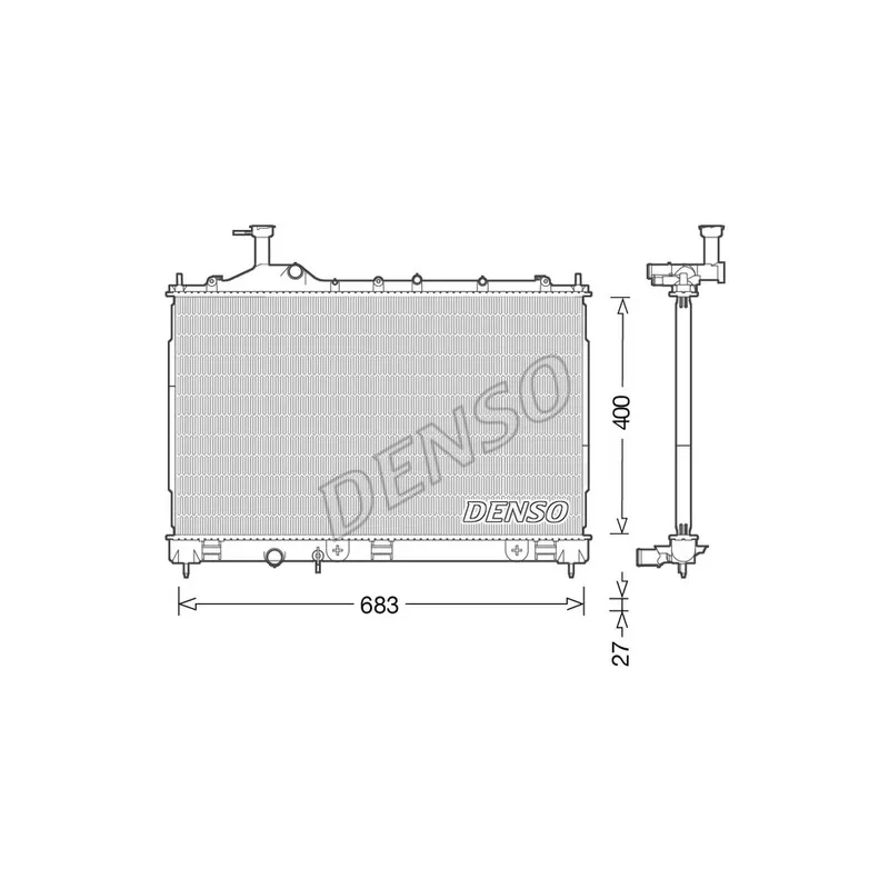 Radiateur, refroidissement du moteur DENSO DRM45038
