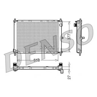 Radiateur, refroidissement du moteur DENSO DRM46003