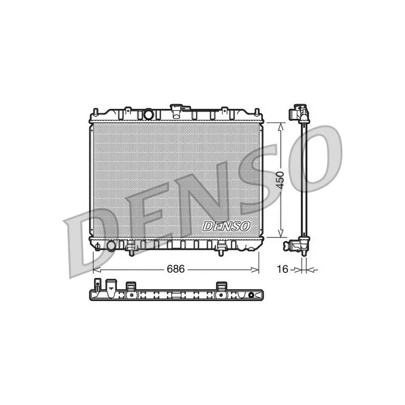 Radiateur, refroidissement du moteur DENSO DRM46004