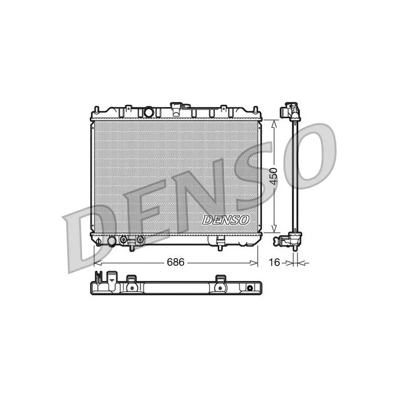 Radiateur, refroidissement du moteur DENSO DRM46005