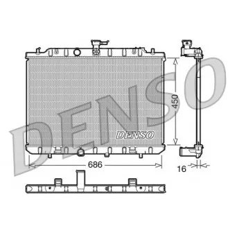 Radiateur, refroidissement du moteur DENSO DRM46006