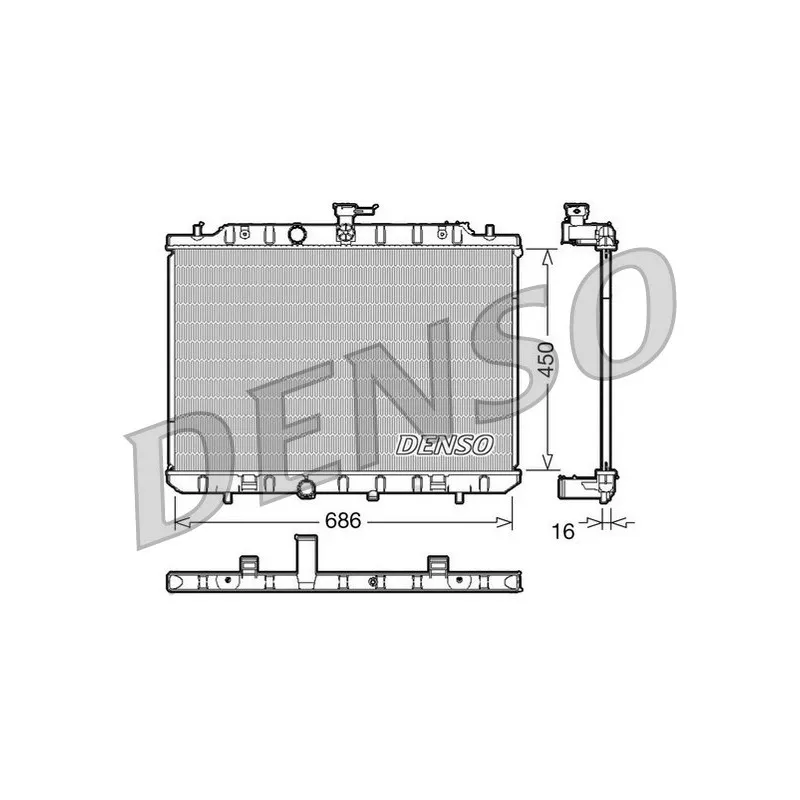 Radiateur, refroidissement du moteur DENSO DRM46006