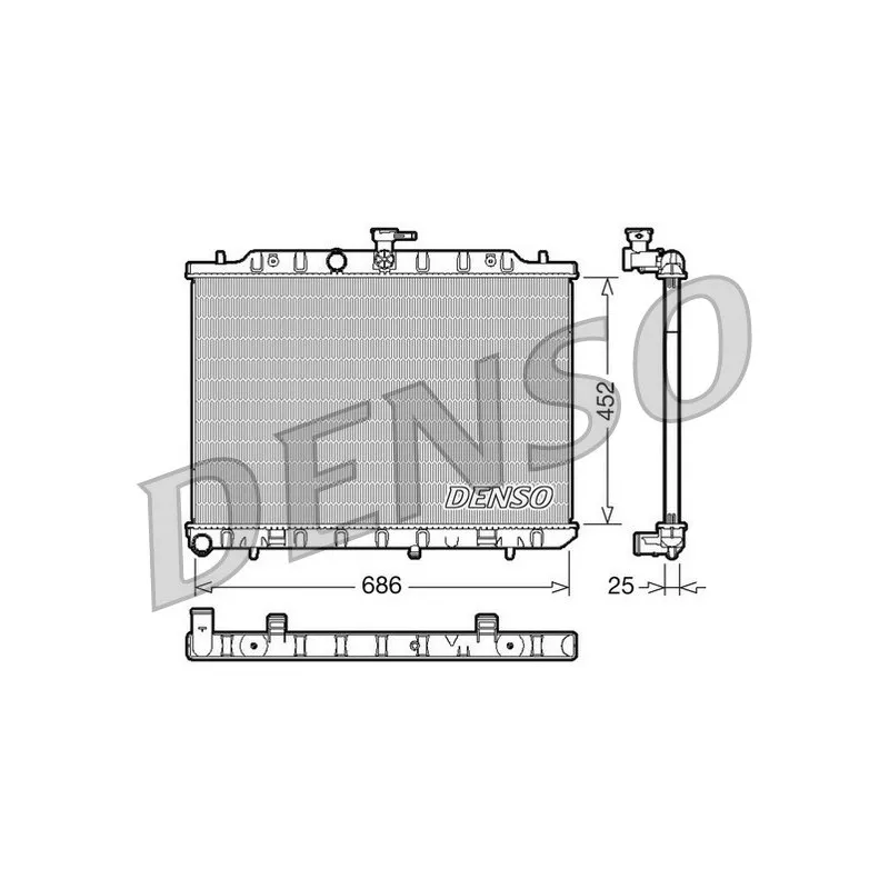 Radiateur, refroidissement du moteur DENSO DRM46007