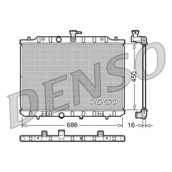 Radiateur, refroidissement du moteur DENSO DRM46009